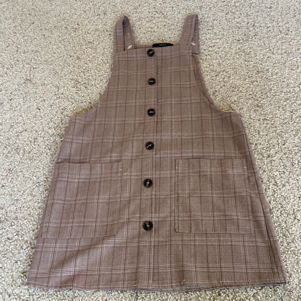 Forever 21 Overall Plaid Dress Size:M